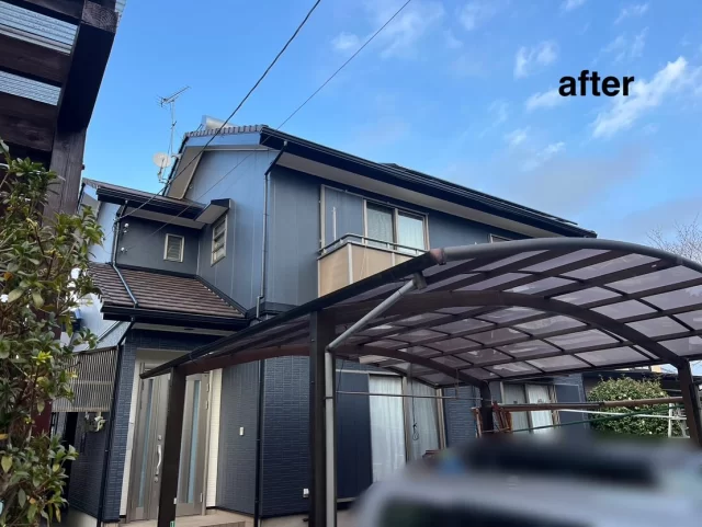 こんにちは😃
施工物件のご紹介です✨

✨工事内容✨
足場工事
洗浄工事
目地打替え工事 
外壁塗装
他付帯部分塗装

外壁は、2色で塗装。
艶を少し抑えた半艶塗装

外壁　青系　75-30B
外壁玄関扉周り ベージュ系　21-90B

工事ご依頼いただきましてありがとうございました🙇

#宮崎
#宮崎塗装
#塗装宮崎
#宮崎塗装店 
#塗装 
#外壁塗装
#外壁塗装宮崎
#宮崎外壁塗装
#宮崎塗装
#屋根
#屋根塗装
#屋根塗装宮崎
#宮崎屋根塗装
#宮崎リフォーム
#リフォーム宮崎
#リフォーム
#宮崎工務店
#宮崎市工務店
#宮崎工務店
#屋根葺き替え 
#宮崎オール電化 
#宮崎エコキュート
#宮崎トイレリフォーム
#宮崎キッチンリフォーム