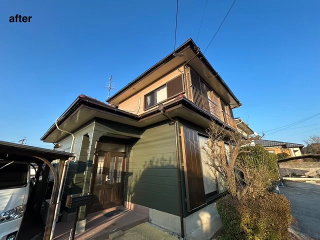 こんにちは😃
施工物件のご紹介です✨

✨工事内容✨
足場工事
洗浄工事
目地工事 
外壁塗装
他付帯部分塗装

外壁は、2色で塗装。

外壁　1F 緑系　35-30B
外壁　2F 茶系　19-50D

工事ご依頼いただきましてありがとうございました🙇

#宮崎
#宮崎塗装
#塗装宮崎
#宮崎塗装店 
#塗装 
#外壁塗装
#外壁塗装宮崎
#宮崎外壁塗装
#宮崎塗装
#屋根
#屋根塗装
#屋根塗装宮崎
#宮崎屋根塗装
#宮崎リフォーム
#リフォーム宮崎
#リフォーム
#宮崎工務店
#宮崎市工務店
#宮崎工務店
#屋根葺き替え 
#宮崎オール電化 
#宮崎エコキュート