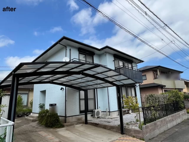 こんにちは😃
施工物件のご紹介です✨

✨工事内容✨
足場工事
洗浄工事
目地工事 
外壁塗装
他付帯部分塗装

外壁は、1色で塗装。

外壁　青系　65-80B

工事ご依頼いただきましてありがとうございました🙇

#宮崎
#宮崎塗装
#塗装宮崎
#宮崎塗装店 
#塗装 
#外壁塗装
#外壁塗装宮崎
#宮崎外壁塗装
#宮崎塗装
#屋根
#屋根塗装
#屋根塗装宮崎
#宮崎屋根塗装
#宮崎リフォーム
#リフォーム宮崎
#リフォーム
#宮崎工務店
#宮崎市工務店
#宮崎工務店
#屋根葺き替え 
#宮崎オール電化 
#宮崎エコキュート