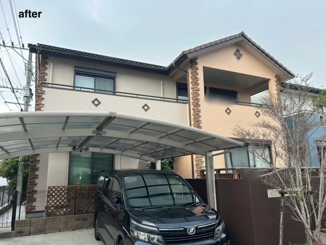 こんにちは😃
施工物件のご紹介です✨

✨工事内容✨
足場工事
洗浄工事
目地工事 
目隠しフェンス設置工事
外壁塗装
他付帯部分塗装
外塀塗装

外壁は、2色で塗装。

外壁　全体　ベージュ系　19-75C
外壁　右前面　ベージュ系 17-70H
外塀　茶系　15-30B

工事ご依頼いただきましてありがとうございました🙇

#宮崎
#宮崎塗装
#塗装宮崎
#宮崎塗装店 
#塗装 
#外壁塗装
#外壁塗装宮崎
#宮崎外壁塗装
#宮崎塗装
#屋根
#屋根塗装
#屋根塗装宮崎
#宮崎屋根塗装
#宮崎リフォーム
#リフォーム宮崎
#リフォーム
#宮崎工務店
#宮崎市工務店
#宮崎工務店
#屋根葺き替え 
#宮崎オール電化 
#宮崎エコキュート