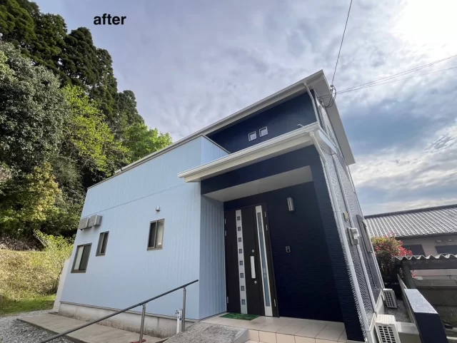 こんにちは😃
施工物件のご紹介です✨

✨工事内容✨
足場工事
洗浄工事
目地工事 
外壁屋根塗装
他付帯部分塗装
外塀塗装

外壁は、2色で塗装

外壁　全体　青系　75-20D
外壁　左前面  青系　72-70D
屋根　ナスコン

工事ご依頼いただきましてありがとうございました🙇

#宮崎
#宮崎塗装
#塗装宮崎
#宮崎塗装店 
#塗装 
#外壁塗装
#外壁塗装宮崎
#宮崎外壁塗装
#宮崎塗装
#屋根
#屋根塗装
#屋根塗装宮崎
#宮崎屋根塗装
#宮崎リフォーム
#リフォーム宮崎
#リフォーム
#宮崎工務店
#宮崎市工務店
#宮崎工務店
#屋根葺き替え 
#宮崎オール電化 
#宮崎エコキュート