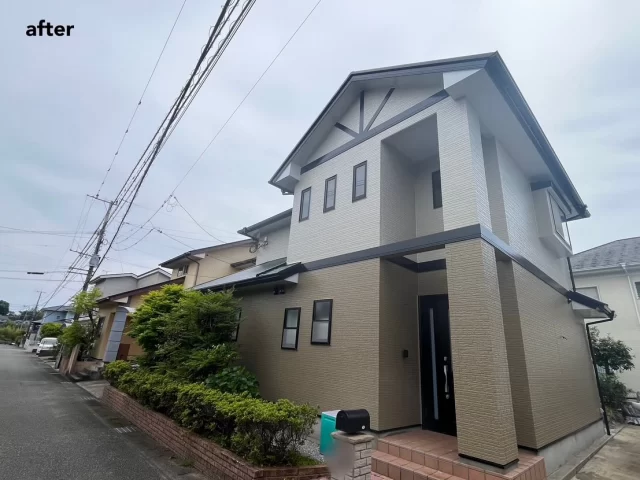 こんにちは😃
施工物件のご紹介です✨

✨工事内容✨
足場工事
洗浄工事
目地工事 
外壁屋根塗装
他付帯部分塗装

外壁は、2色で塗装

外壁　2F ベージュ系　22-70B
外壁　1F 茶系 22-50D
屋根　オリーブ

工事ご依頼いただきましてありがとうございました🙇

#宮崎
#宮崎塗装
#塗装宮崎
#宮崎塗装店 
#塗装 
#外壁塗装
#外壁塗装宮崎
#宮崎外壁塗装
#宮崎塗装
#屋根
#屋根塗装
#屋根塗装宮崎
#宮崎屋根塗装
#宮崎リフォーム
#リフォーム宮崎
#リフォーム
#宮崎工務店
#宮崎市工務店
#宮崎工務店
#屋根葺き替え 
#宮崎オール電化 
#宮崎エコキュート
