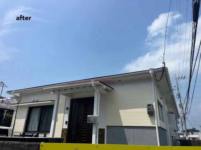 こんにちは😃
施工物件のご紹介です✨

✨工事内容✨
足場工事
洗浄工事
目地打替工事 
外壁屋根塗装
他付帯部分塗装
木部塗装
波板一部張替工事
樋交換工事

外壁は、1色で塗装

外壁  全体　ベージュ系　22-90D
屋根　スレートブラウン

工事ご依頼いただきましてありがとうございました🙇

#宮崎
#宮崎塗装
#塗装宮崎
#宮崎塗装店 
#塗装 
#外壁塗装
#外壁塗装宮崎
#宮崎外壁塗装
#宮崎塗装
#屋根
#屋根塗装
#屋根塗装宮崎
#宮崎屋根塗装
#宮崎リフォーム
#リフォーム宮崎
#リフォーム
#宮崎工務店
#宮崎市工務店
#宮崎工務店
#屋根葺き替え 
#宮崎オール電化 
#宮崎エコキュート